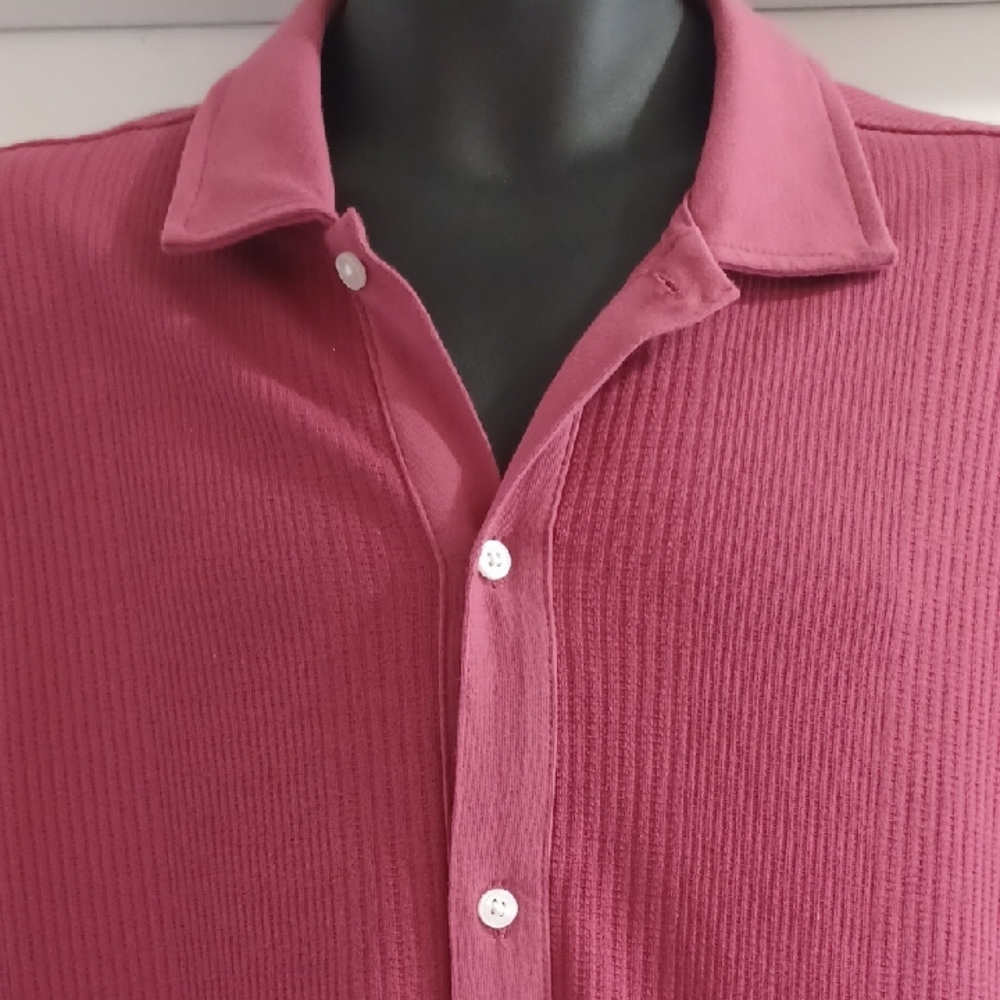 ALFANI Casual Red Button Down Shirt, XL
